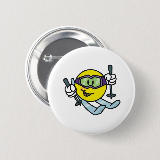 スキー 缶バッジ (正面&裏面)