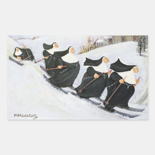 スキー 長方形シール (正面)