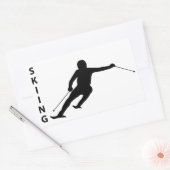 スキー 長方形シール (封筒)