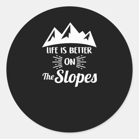 スキー&雪の方がライフが良い ラウンドシール (正面)