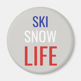 スキー、雪、生活 マグネット