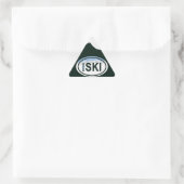 スキー「iSKI」オーバルマウンテンラベルシール 三角形シール (バッグ)