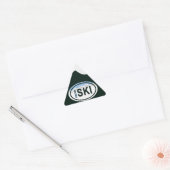 スキー「iSKI」オーバルマウンテンラベルシール 三角形シール (封筒)
