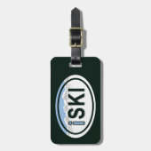 スキー「iSKI」オーバルマウンテン荷物 ラゲッジタグ (正面縦)