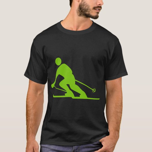 スキー – Martian Green Tシャツ (正面)
