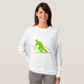 スキー – Martian Green Tシャツ (正面フル)