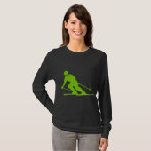 スキー – Martian Green Tシャツ (正面フル)