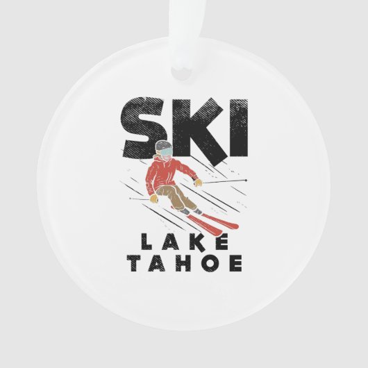 スキー – Ski Lake Tahoe オーナメント (正面)