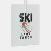 スキー – Ski Lake Tahoe ガラスオーナメント (正面右)