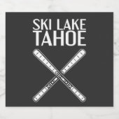 スキー – Ski Lake Tahoe ビールラベル (シングルラベル)