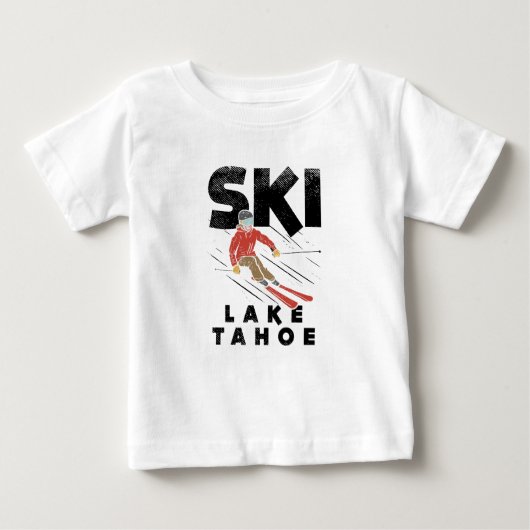 スキー – Ski Lake Tahoe ベビーTシャツ (正面)