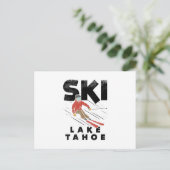 スキー – Ski Lake Tahoe ポストカード (スタンド正面)