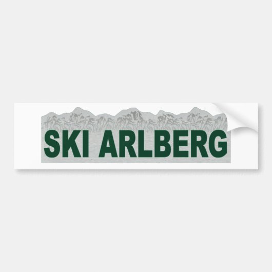 スキーArlberg バンパーステッカー (正面)