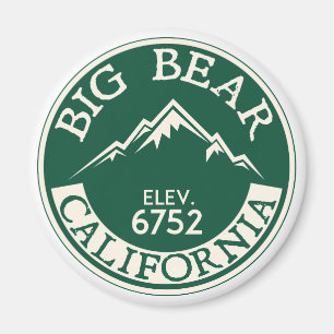 スキーbig Bear湖カリフォルニアスキーハイキング マグネット