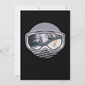 スキーGooglesリフトのスキースキー冬のスポーツギフト 招待状 (正面)