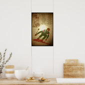 スキーNHヴィンテージルックスキーポスター ポスター (キッチン)