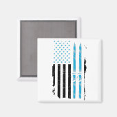 スキーUSA |スキー場スキーヤーギフトアイディア マグネット (正面/裏面)