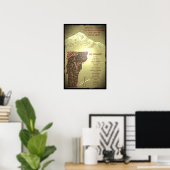 スキーVTヴィンテージルックスキーポスター ポスター (ホームオフィス)