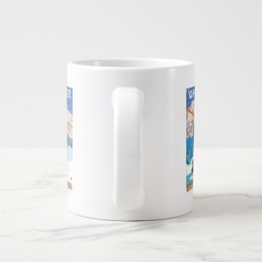 スキ運アズスノースキー-ウイスラー、BCカナダ ジャンボコーヒーマグカップ (裏面)