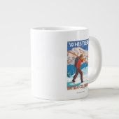 スキ運アズスノースキー-ウイスラー、BCカナダ ジャンボコーヒーマグカップ (正面右)