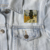 スギが付いているフィンセント・ファン・ゴッホ|の道、1890年 缶バッジ (インサイチュ)