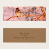 スギの羽ばたき鳥の自然ミニブックマーク (正面&裏面)