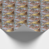 スギの羽ばたき鳥自然アートパターン ラッピングペーパー (角)