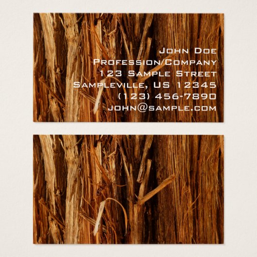 スギの質感のある木の樹皮の外観 (正面&裏面)