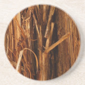 スギの質感のある木の樹皮の外観 コースター (正面)