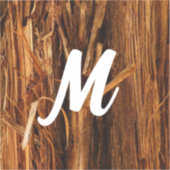 スギの質感のある木の樹皮の外観 シール (正面)