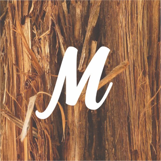 スギの質感のある木の樹皮の外観 シール (正面)