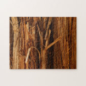 スギの質感のある木の樹皮の外観 ジグソーパズル (横)