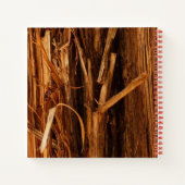 スギの質感のある木の樹皮の外観 ノートブック (裏面)