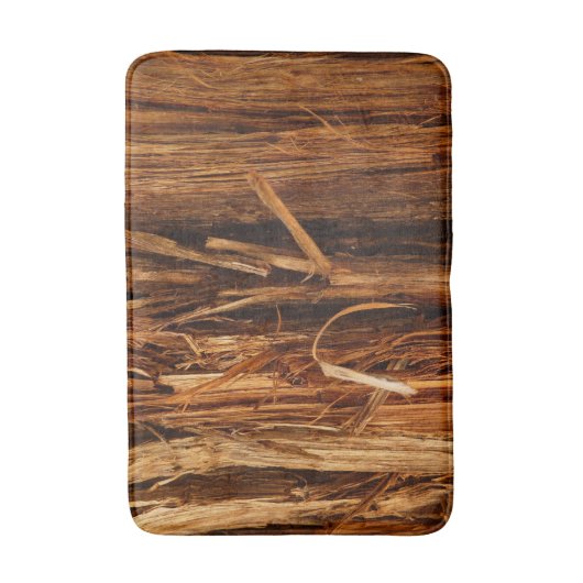 スギの質感のある木の樹皮の外観 バスマット (正面縦)