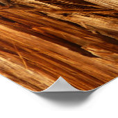 スギの質感のある木の樹皮の外観 ポスター (角)