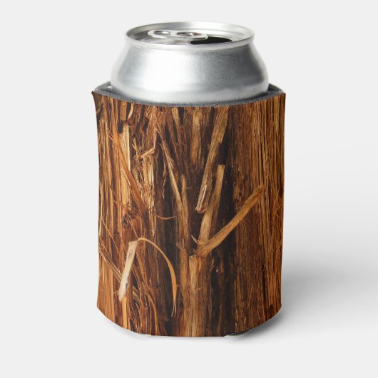 スギの質感のある木の樹皮の外観 缶クーラー (缶裏面)