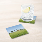 スギコースターが付いているタスカニーの農家 スクエアペーパーコースター (インサイチュ)