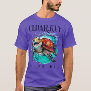 スギ鍵フロリダウォーターカラーハッピーシータートルプレム Tシャツ