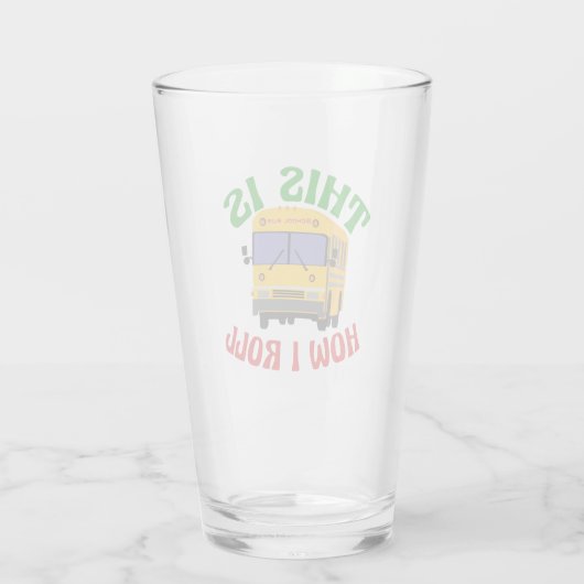 スクおもしろいールバスの運転手これが私のし転がたい タンブラーグラス (裏面)