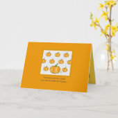 スクお洒落エアハロウィーンのカボチャパッチ カード (黄色い花)