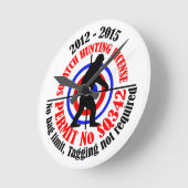 スクアッチ狩り許可 ラウンド壁時計 (傾斜)