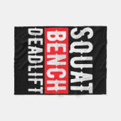 スクアットデッドリフトベンチボディビルウェイトトレーニング フリースブランケット (正面(横))