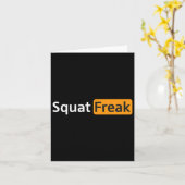 スクアットフレックおもしろいジムボディビルフィットネストレーニング カード (黄色い花)