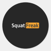 スクアットフレックおもしろいジムボディビルフィットネストレーニング ラウンドシール (正面)
