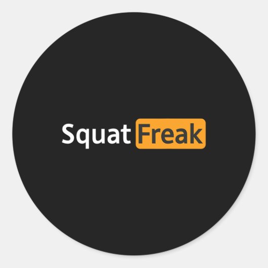 スクアットフレックおもしろいジムボディビルフィットネストレーニング ラウンドシール (正面)