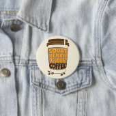 スクアットベンチデッドリフトとコーヒー 缶バッジ (インサイチュ)