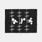 スクアットベンチデッドリフトハートビートパワーリフティング フリースブランケット (正面(横))