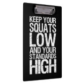 スクアットロー – ボディビルトレーニング やる気を起こさせる クリップボード (右)