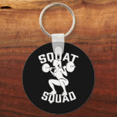 スクアット分隊トレーニングパートナーのトレーナーコーチBodybuil キーホルダー (正面)