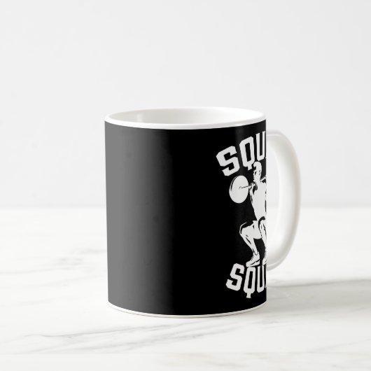 スクアット分隊トレーニングパートナーのトレーナーコーチBodybuil コーヒーマグカップ (正面右)